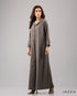 Sophisticated Lapel Collar Ankle Length Dress 56022